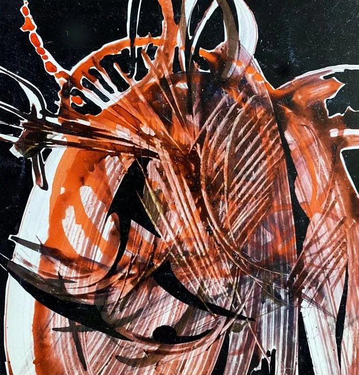 Abstraction — encre sur carton — 1967