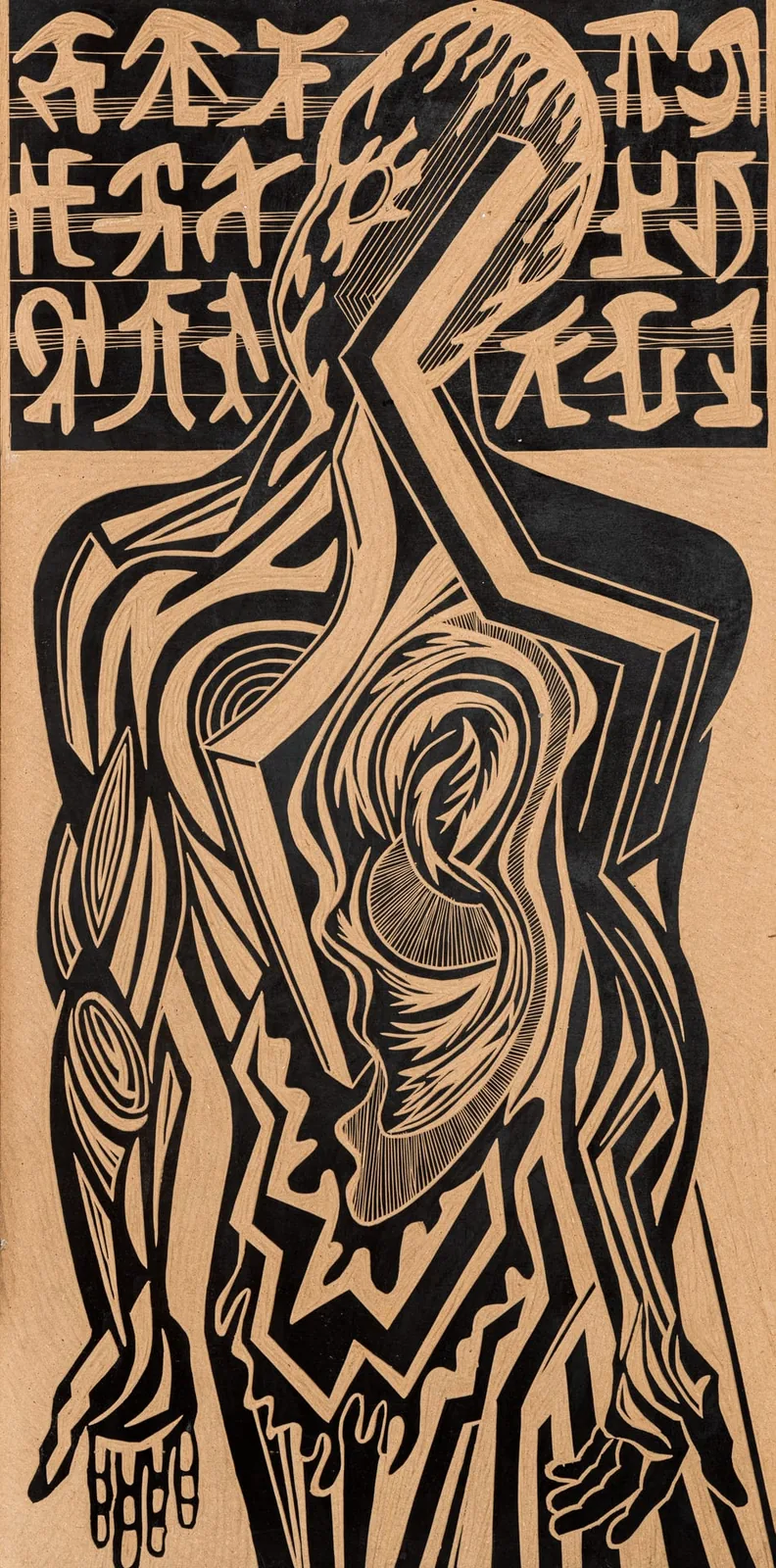Sans titre — gravure sur bois