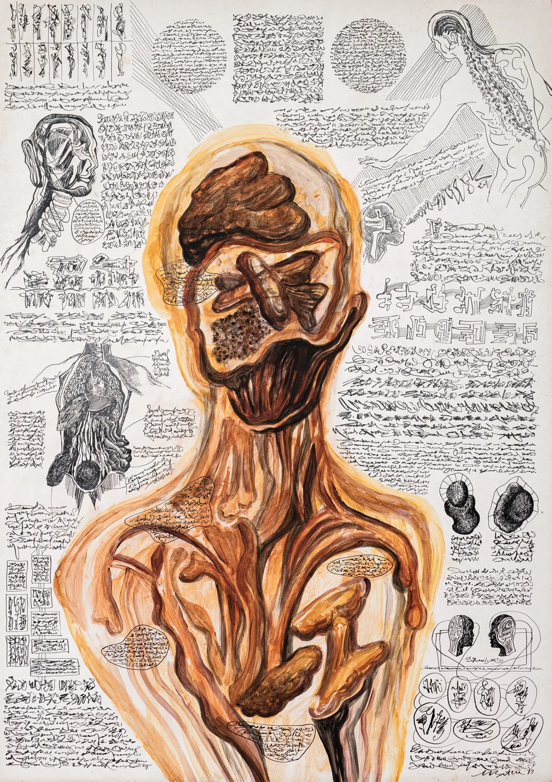 Psychophysiographie — encre sur papier