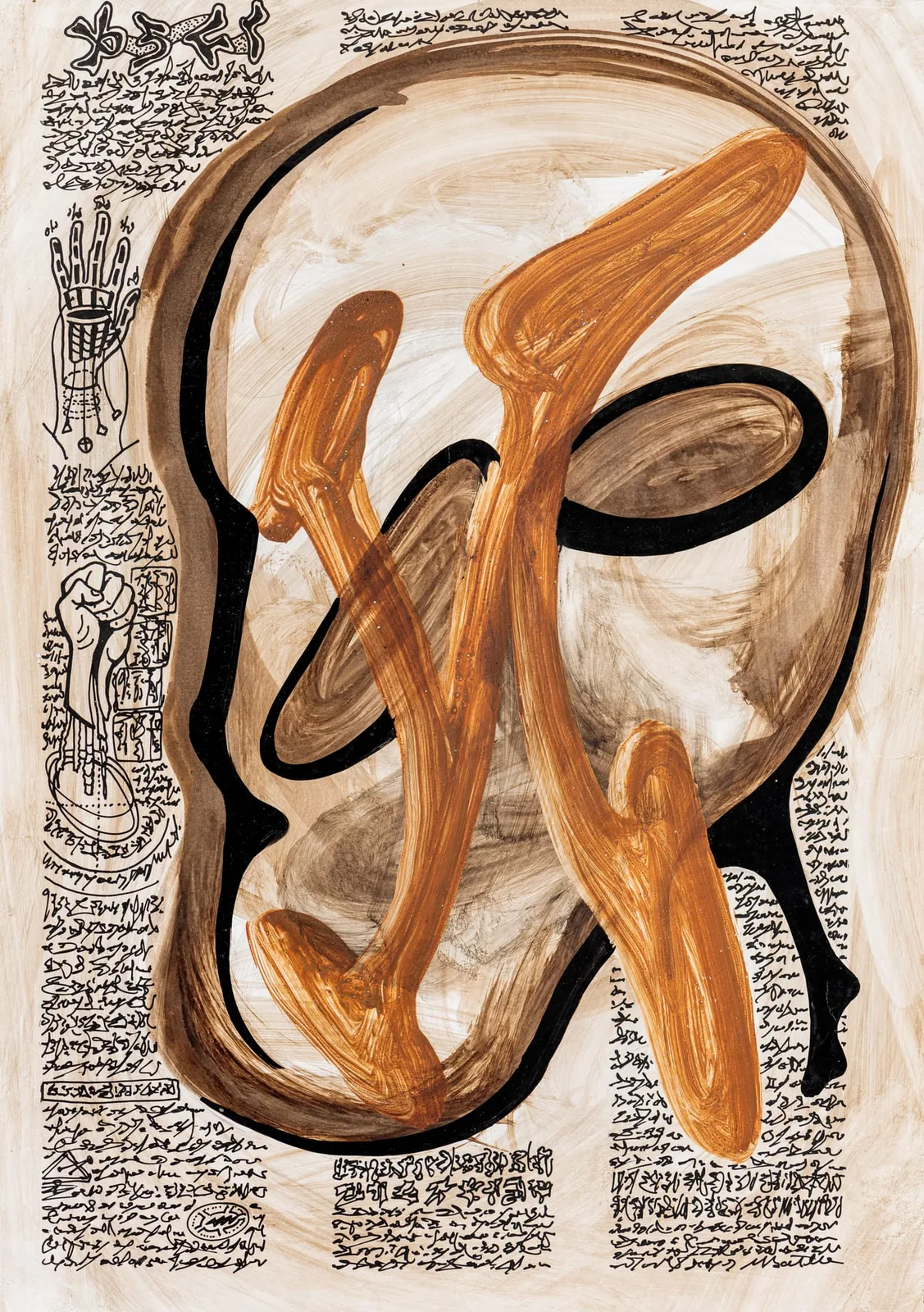 Psychophysiographie — encre sur papier