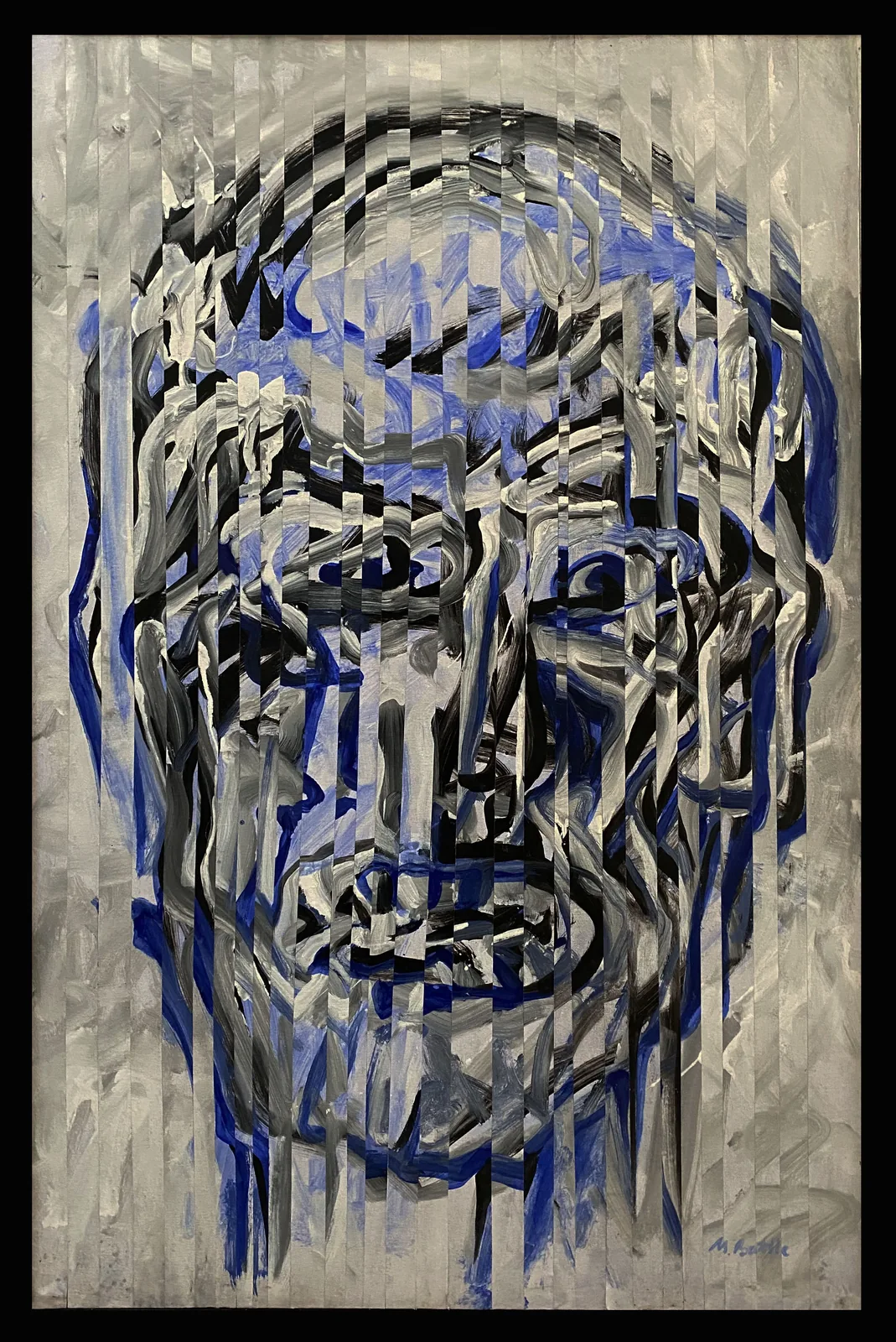 断片化する顔 — 油彩・キャンバス · 82×122 cm · 2015