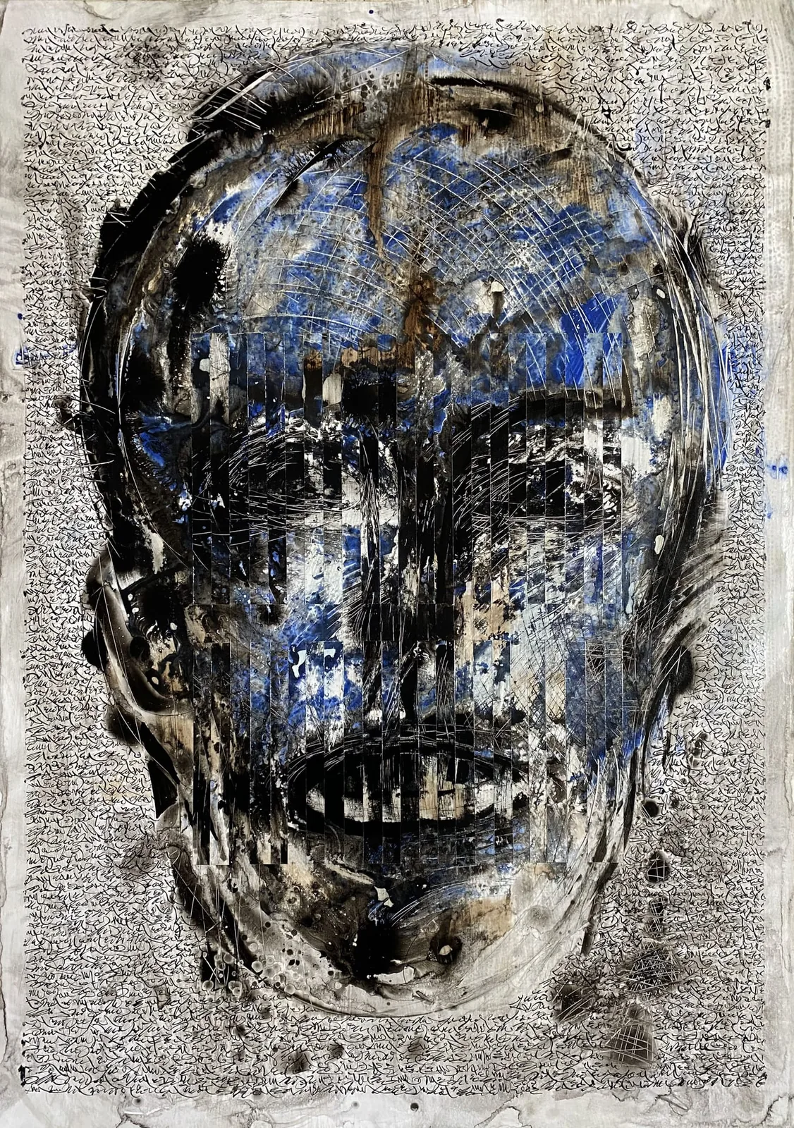 Visage à fragmentation — peinture sur toile — 2018
